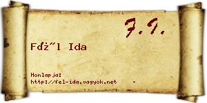 Fél Ida névjegykártya