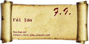 Fél Ida névjegykártya